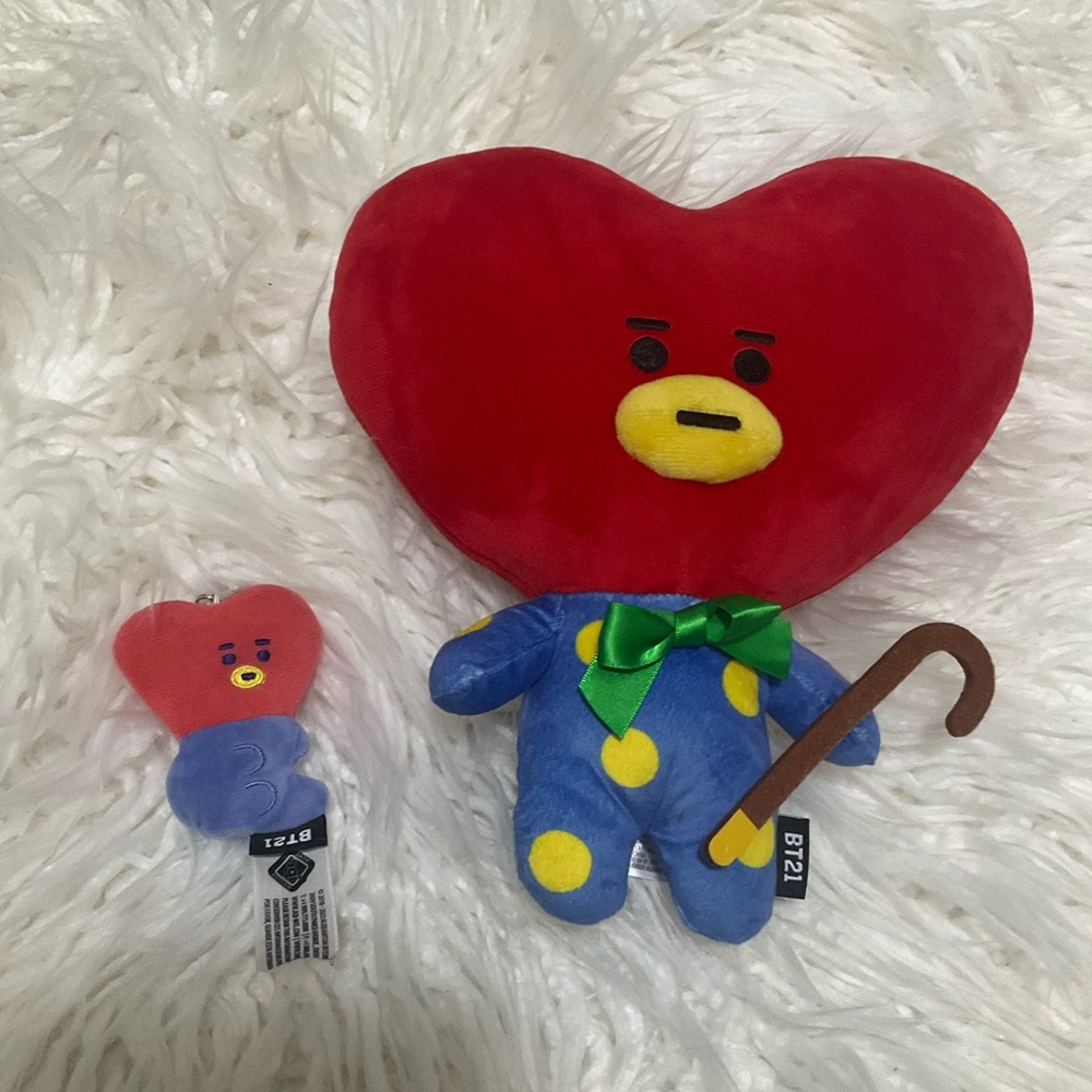 BT21 Official TATA Taehyung V Plush Plushies Keychain Key Ring